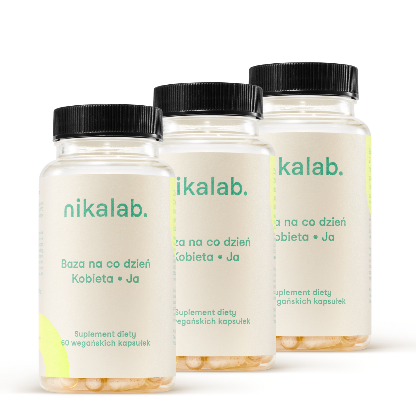 Zestaw trzech słoiczków Baza na co dzień Kobieta Ja, 18-49 lat – suplement diety nikalab.