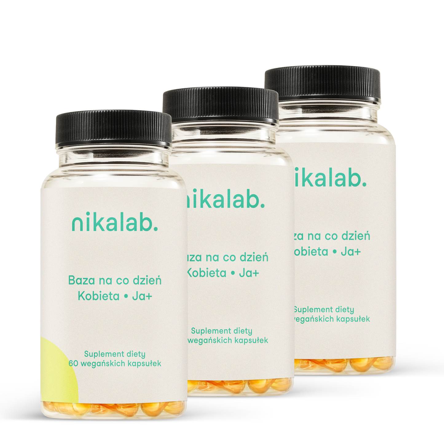 Zestaw trzech słoiczków Baza na co dzień Kobieta Ja+, 50+ lat – suplement diety nikalab.