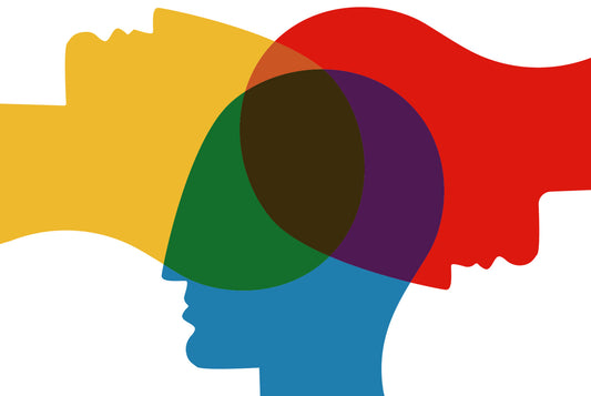 Schemat kolorystyczny nawiązujący do właściowści terapeutycznych różnych kolorów i chromoterapii