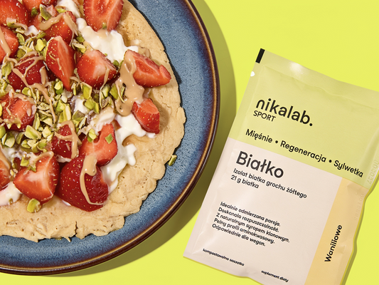 Omlet z owocami i białkiem waniliowym