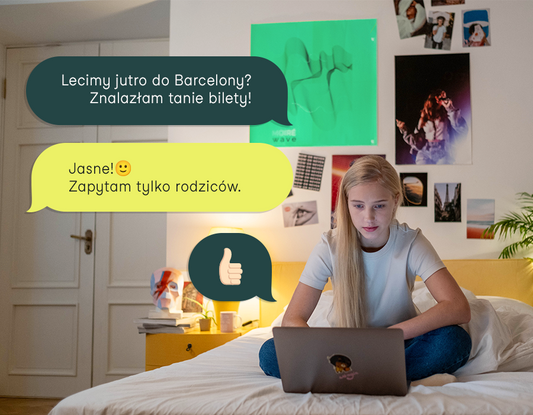 Nastolatki z pokolenia Z rozmawiają ze sobą na czacie