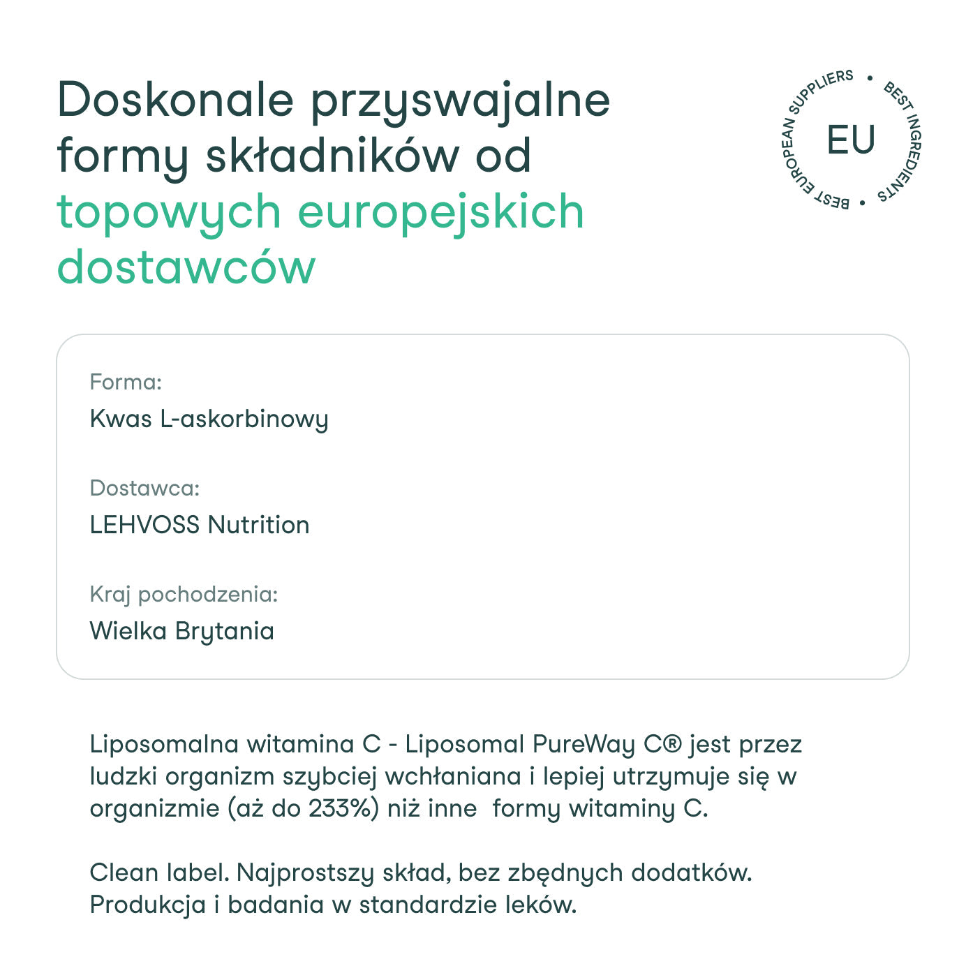 Składniki od najlepszych europejskich dostawców – gwarancja jakości w suplementach nikalab.